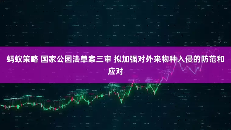 蚂蚁策略 国家公园法草案三审 拟加强对外来物种入侵的防范和应对